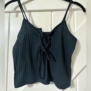 Large SHEIN navy crop top